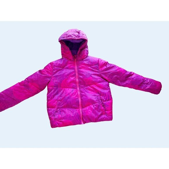 DISNEY Parks Alice In Wonderland Cheshire Cat Puffer Jacket Coat Sz Sm - Picture 2 of 8